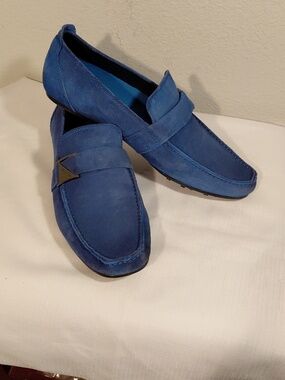 Kenneth Cole Blue Suede Loafers